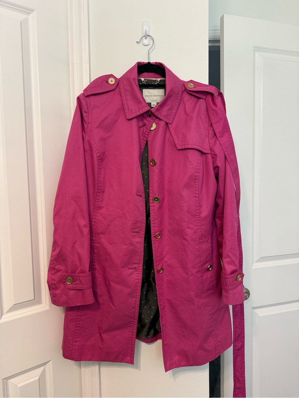 Banana Republic Women's Pink Pea Coat